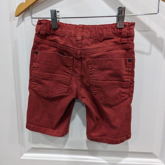 Next Red Chino Denim Shorts Preppy Spring Summer Boys Size 5 5T 110 - Picture 3 of 4